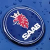 SAAB emblem i svart blå huv och baklucka - Bild 3