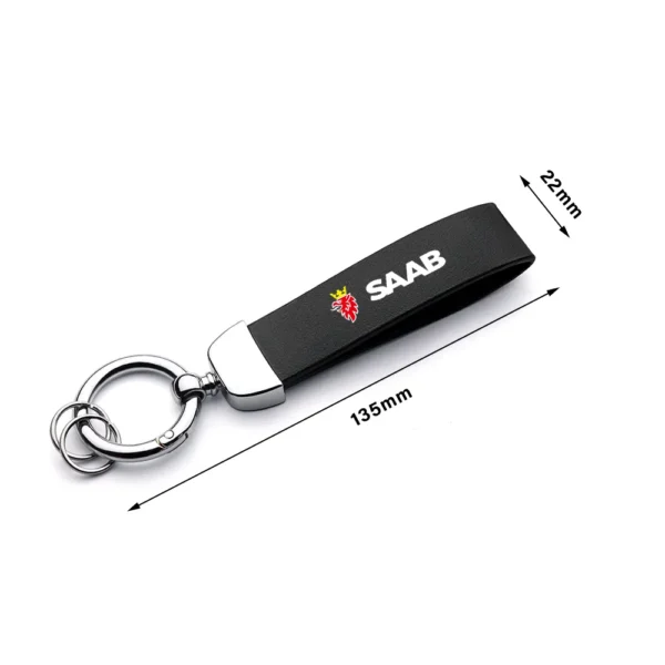 Saab Nyckelring Nyckelhänge Läder