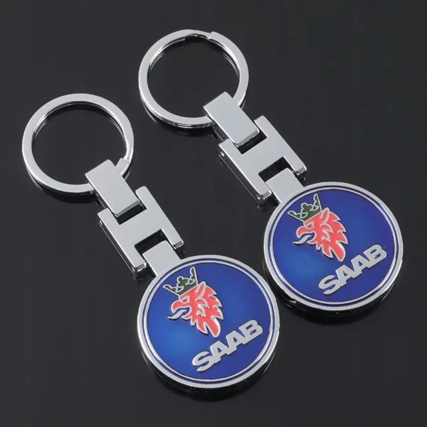 Saab nyckelring i metall