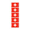 Schweiziska Flaggan Stickers 5-Pack