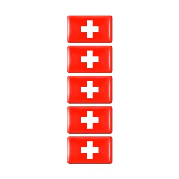 Schweiziska Flaggan Stickers 5-Pack