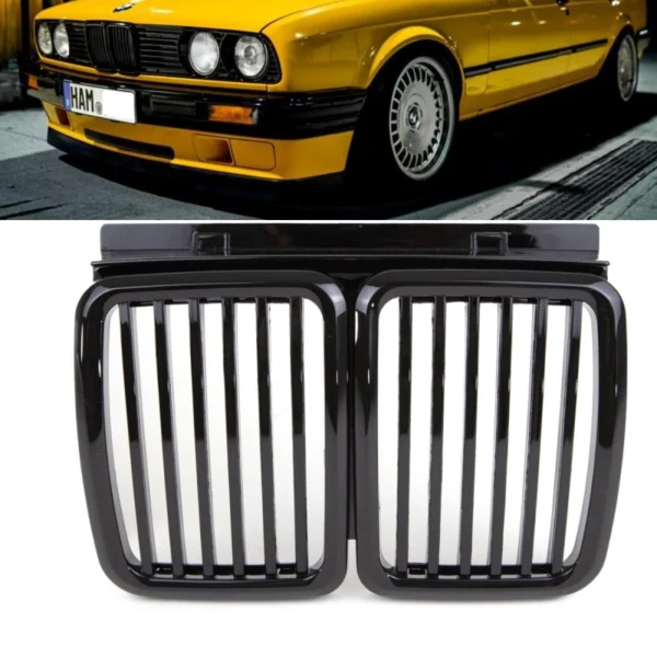 Sportgrill Blanksvart BMW E30 (82-92)