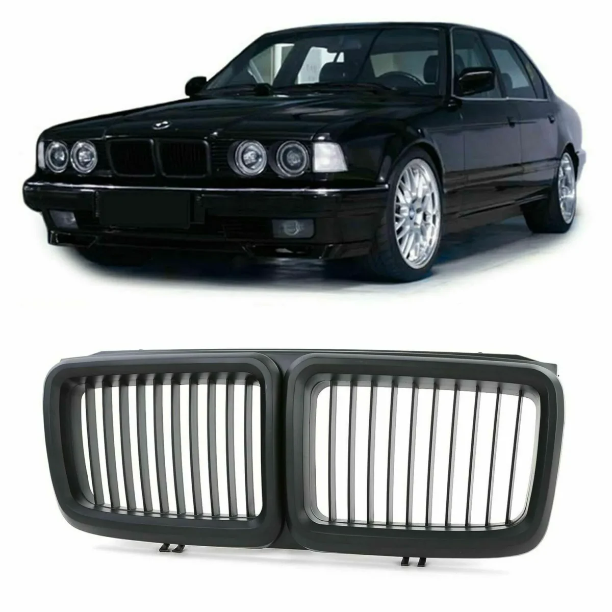 Sportgrill Mattsvart BMW E32 8-12-Cyl (88-94)