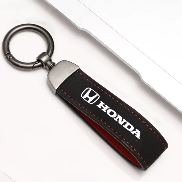 Svart Honda Nyckelring Alcantara