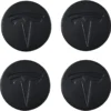 Tesla Centrumkåpor 57mm Mattsvart