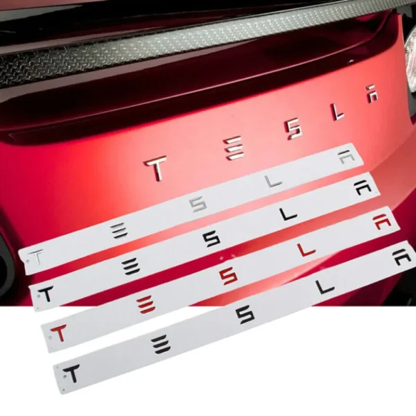 Tesla Emblem Tesla text Modellbeteckning Fler färger