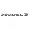 Tesla Model 3 emblem Svart & Krom - Bild 3