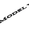 Tesla Model Y emblem Svart Krom Röd