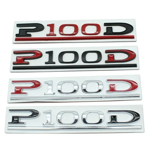 Tesla P100D emblem Model S, X, Y, 3 Fler färger