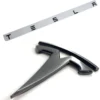 Tesla emblem Set Huv lucka Blank / matt svart