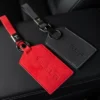 Tesla nyckelfodral kortfodral Alcantara med nyckelring - Bild 2