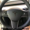 Tesla ratt emblem blanksvart Tesla emblem "T" - Bild 3