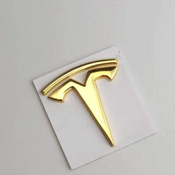 Tesla ratt emblem guld Tesla emblem "T"
