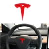 Tesla ratt emblem röd Tesla emblem "T" - Bild 7
