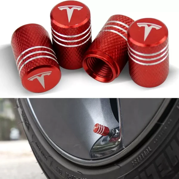 Tesla ventilhattar Röd Metall