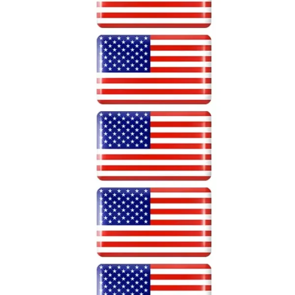 USA Flaggan Stickers 5-Pack