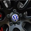 VW Volkswagen emblem Centrumkåpor Blå 4-Pack