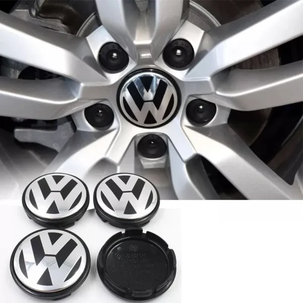 Volkswagen VW emblem centrumkåpor 4-Pack