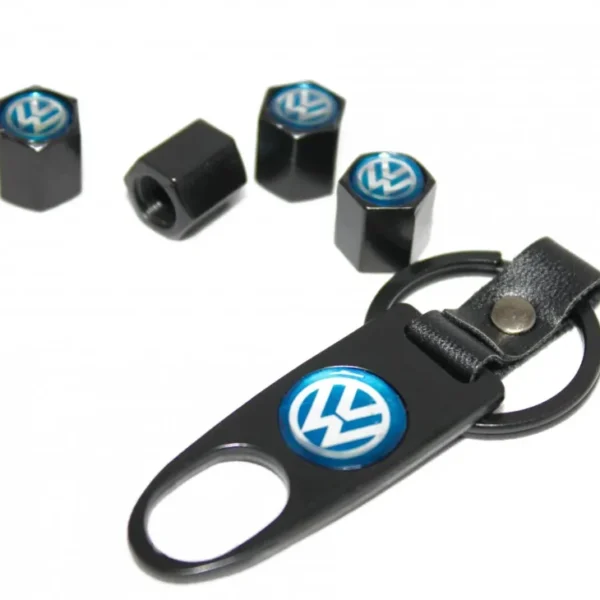 Volkswagen Ventilhattar Nyckelring Blå