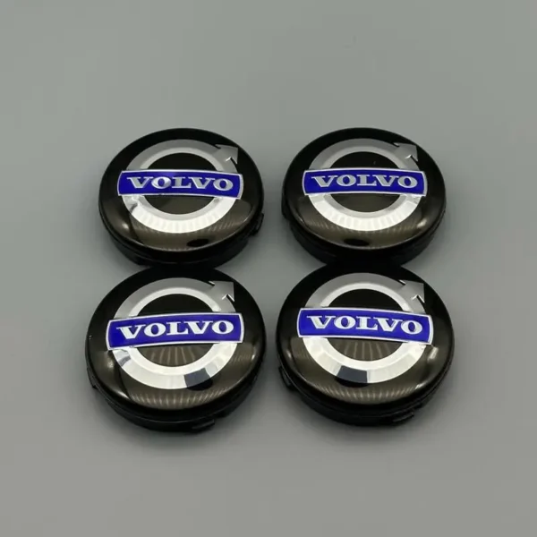 Volvo Centrumkåpor Navkåpor 60mm Blå text
