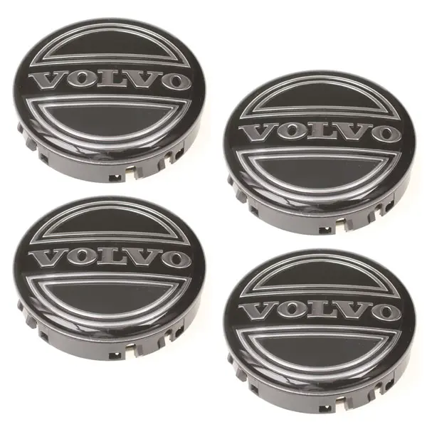 Volvo Centrumkåpor Navkåpor 60mm Svarta