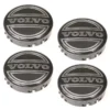 Volvo Centrumkåpor Navkåpor Svarta 64mm