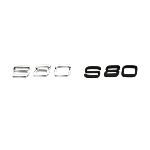 Volvo emblem S80 Svart & Krom