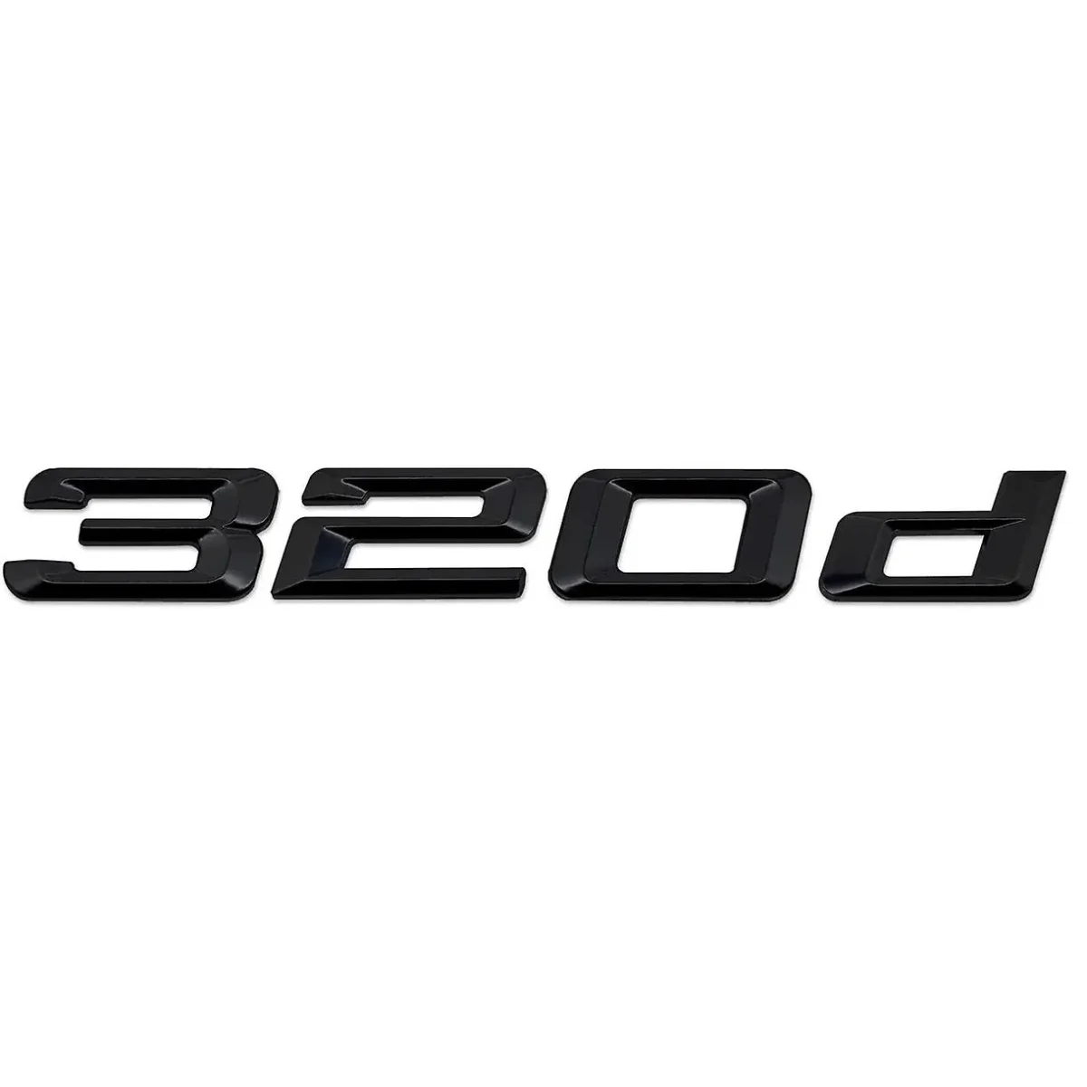 Bmw 320d emblem Blanksvart / Matt / Krom