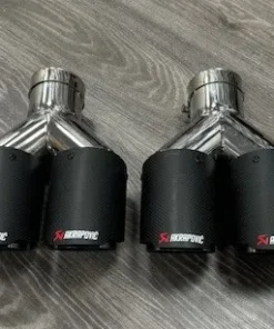 kolfiber Ändrör Akrapovic Svarta 3-Tum
