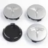 Tesla Centrumkåpor 57mm Krom Silver - Bild 4