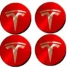 Tesla Centrumkåpor 57mm Krom Silver - Bild 5